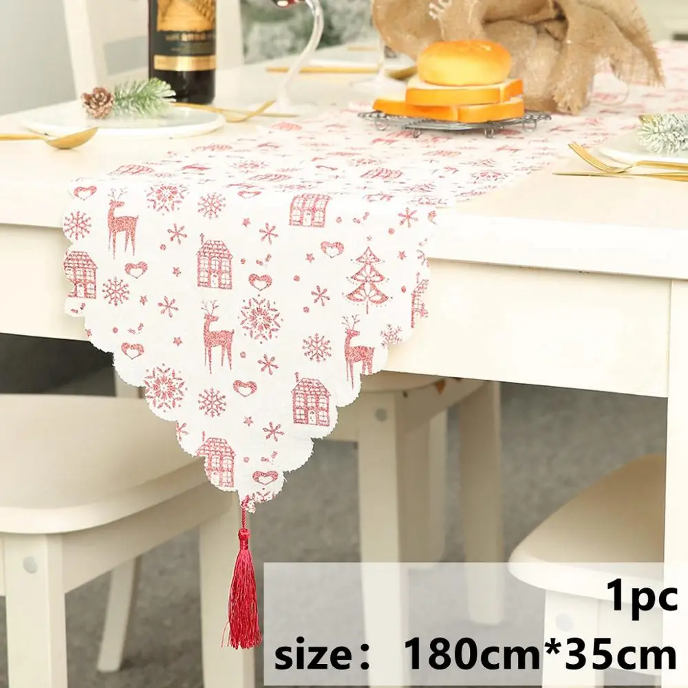 Xmas Tablecloth 1 Taoup 1 шт. мультяшная Рождественская Подарочная коробка Упаковка металлические рождественские украшения Декор для дома Noel Navidad Санта Клаус рождественские Вечерние - Цвет: Xmas Tablecloth 1