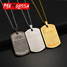 Мусульманское ожерелье с кулоном из нержавеющей стали с арабским принтом