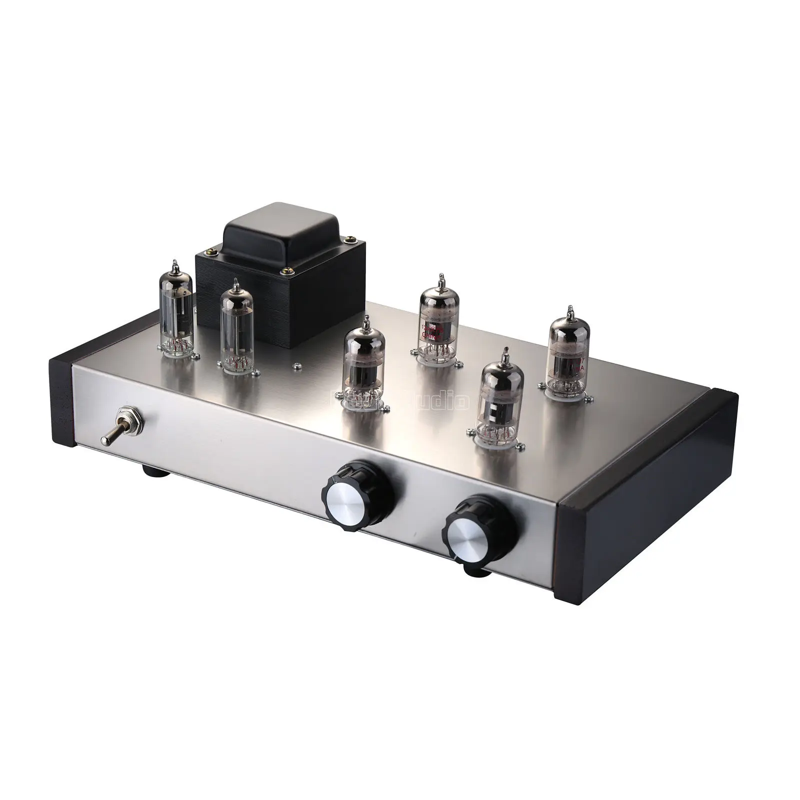 Finished Amp Douk аудио 12AX7 12AU7 стерео вакуумный ламповый предусилитель HiFi Предварительный усилитель Shigeru Wada Япония схема - Цвет: Finished Amp