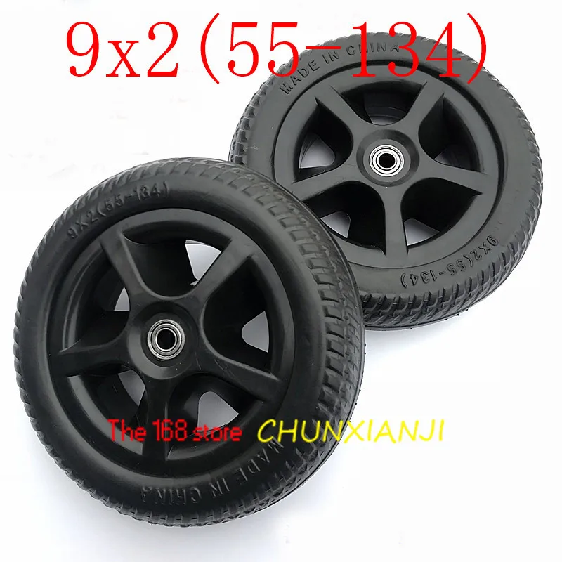

High Quality 2pcs 9x2 (55-134) Children's Tricycle Parts Rear Wheel Children's Bicycle Wheels Baby's Wheelbarrow
