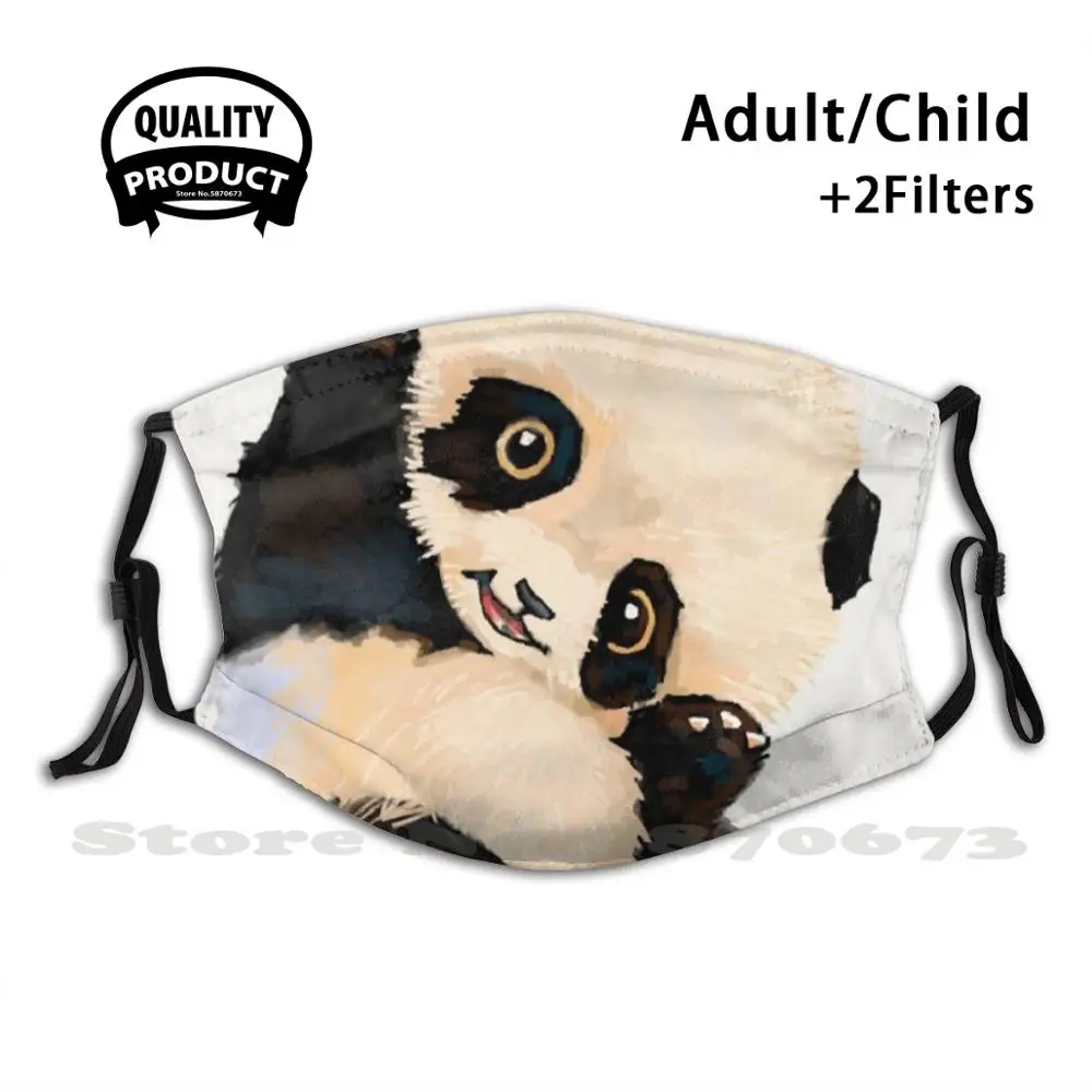 

Baby Panda Reusable Mouth Mask Filter Cool Funny Masks Animals Cute Animals Pandas Baby Panda Baby Animals Playful Panda