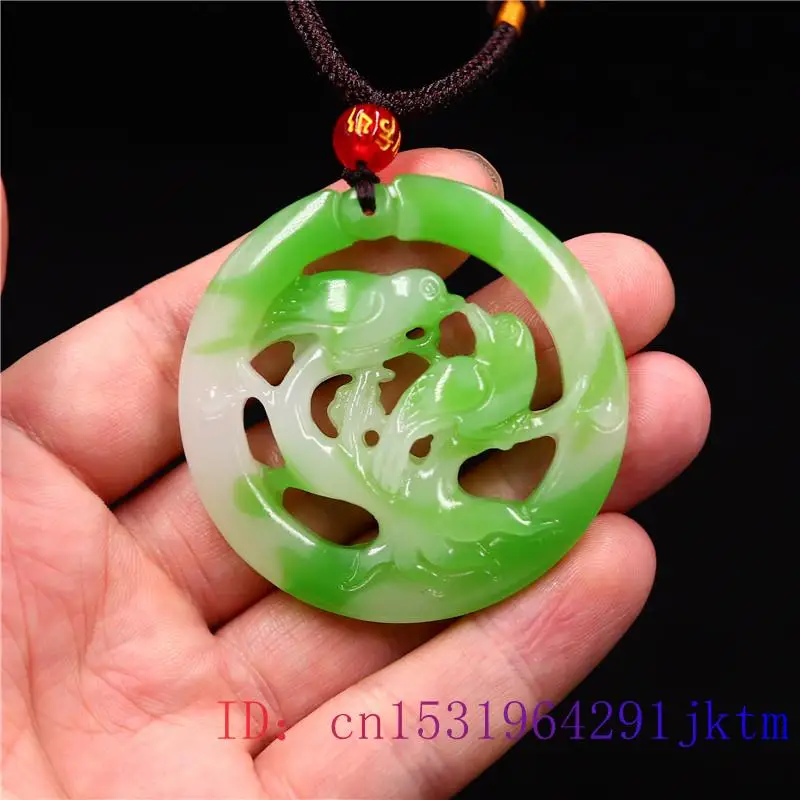 

Jade Bird Pendant Fashion Jadeite Amulet Charm Chinese Double sided Natural Lovebirds Jewelry Necklace Gifts Carved
