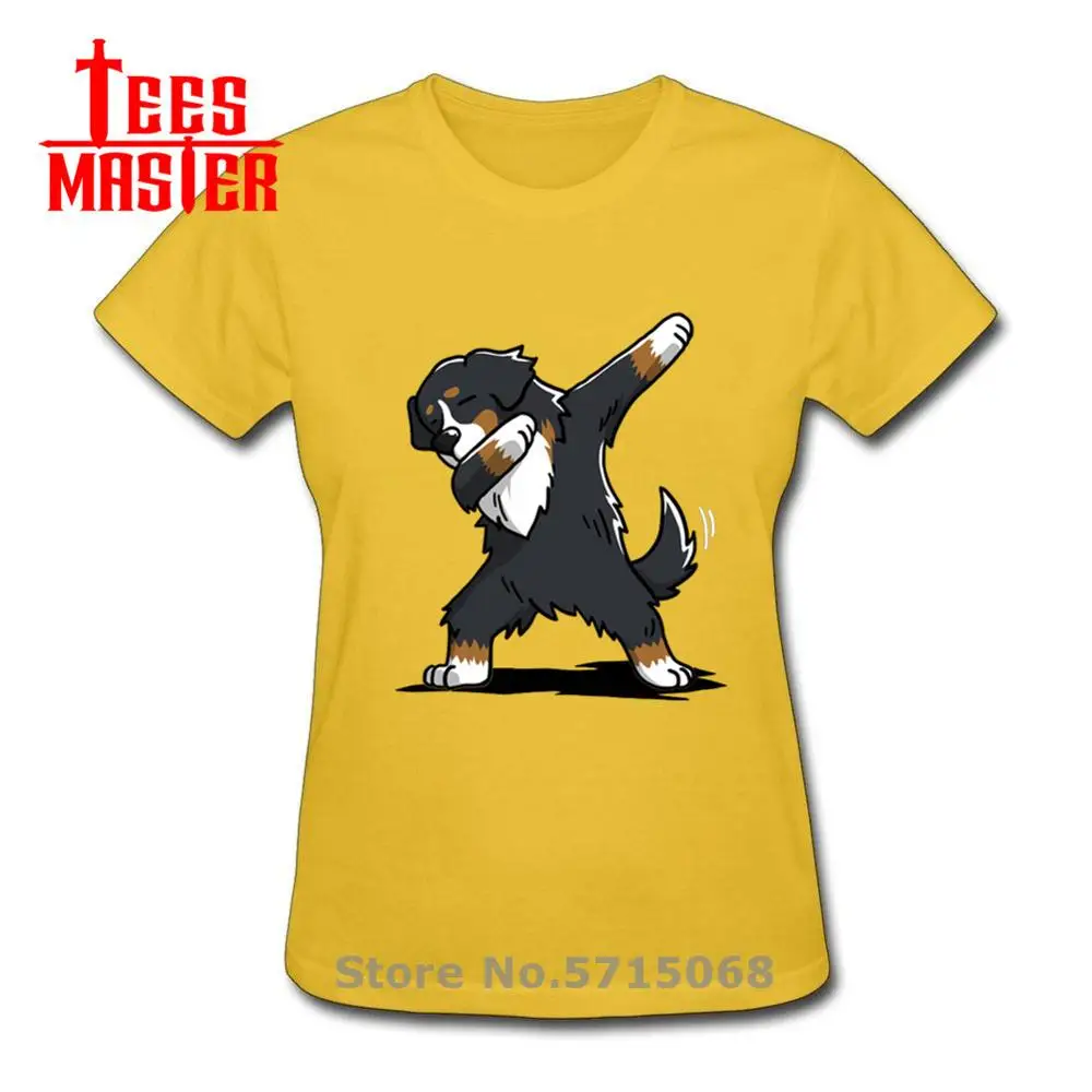 Новейшая летняя футболка для женщин желтая 2020 забавная одежда с принтом бернских