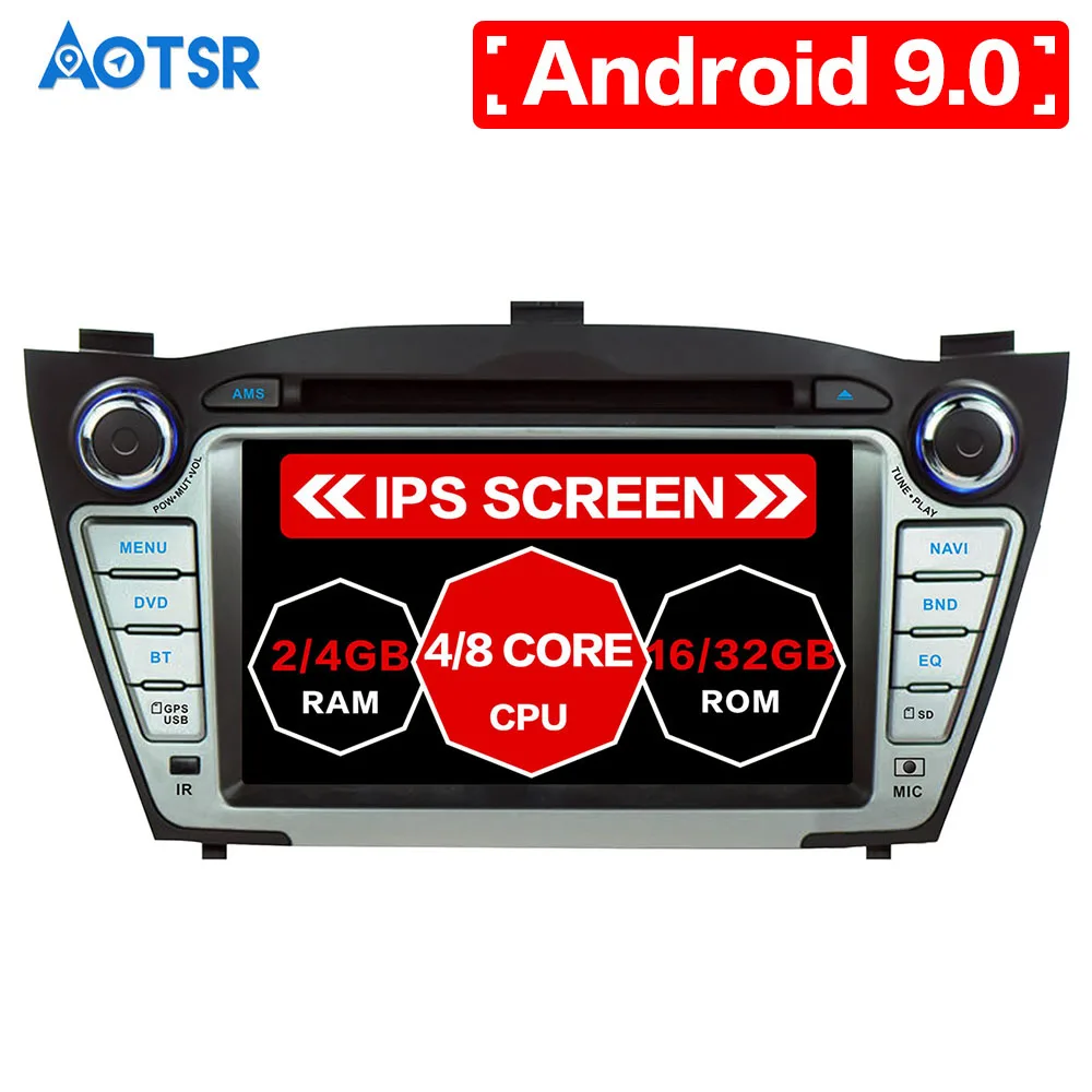 Автомобильный DVD плеер с GPS навигацией Android 9 для Hyundai IX35 Tucson 2009 2015|Автомагнитолы| |