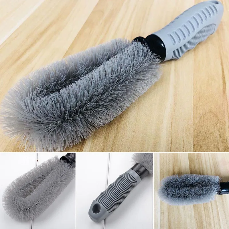 Колесная щетка серый автомобильный Стайлинг Автомойка мягкая резиновая ручка