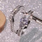 Модное женское кольцо из сплава для пары подарочный набор колец для королевы ювелирные изделия