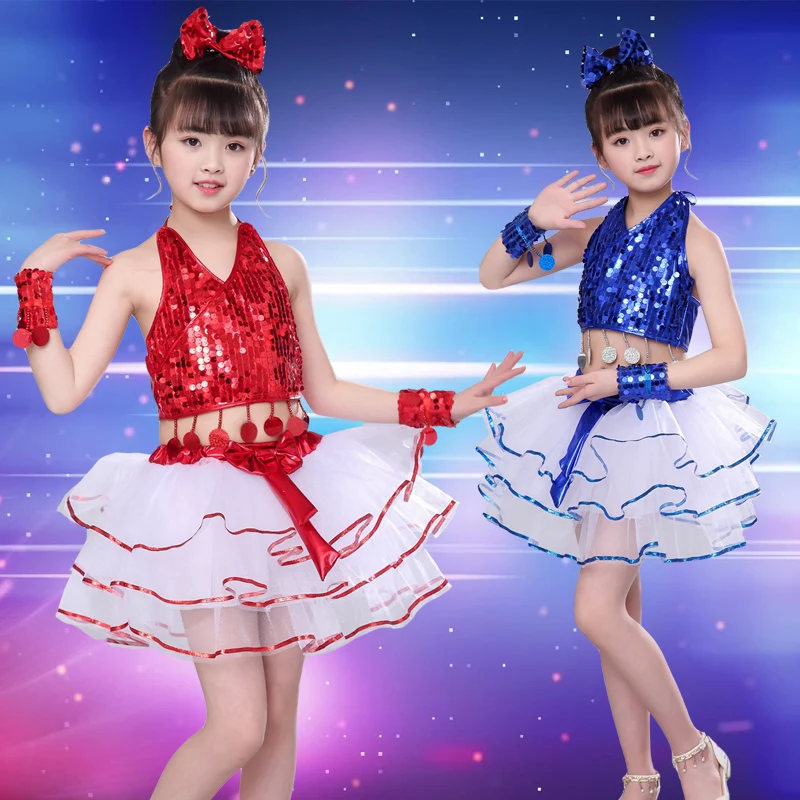 Детский костюм для джазовых танцев на новый год платье-пончо с блестками