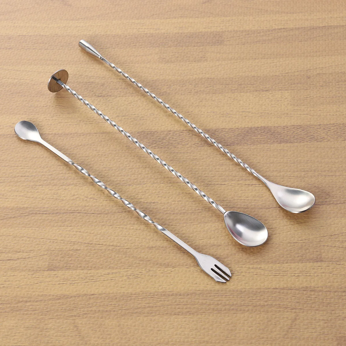 3 шт. Коктейльные шпажки профессиональные из нержавеющей стали крученый Swizzle Stick