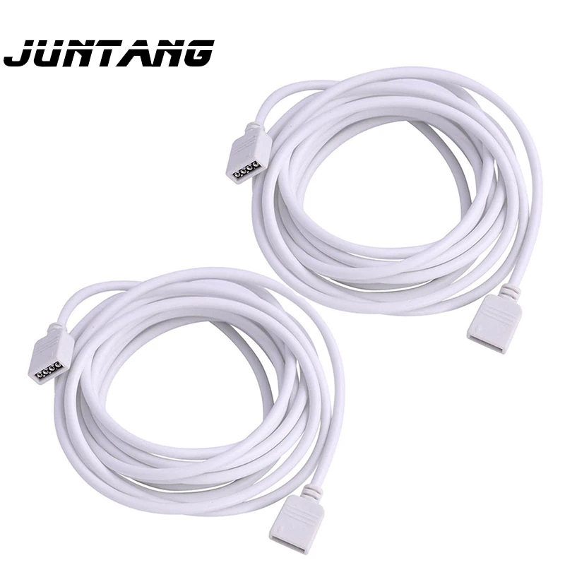 4-pin 5-pin extension cable connector double female 5050 3528 RGB RGBW connection LED light 30cm1 m2.5m5 m10m | Освещение