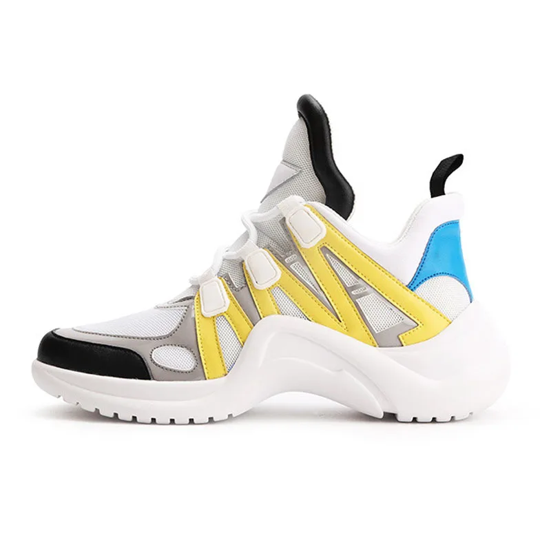 Женские Дизайнерские кроссовки на платформе беговые шнуровке Спортивная