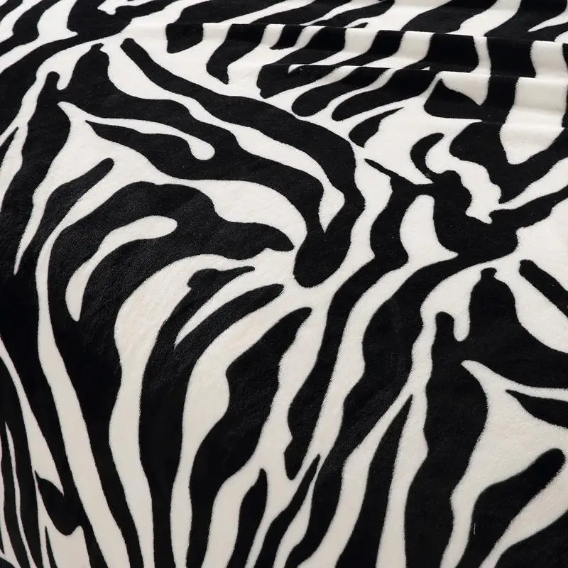 50 Comfortable Soft Mink Felting Blanket Zebra Striped Pattern Floral Thrown On The Sofa / Bed Travel Breathable | Дом и сад