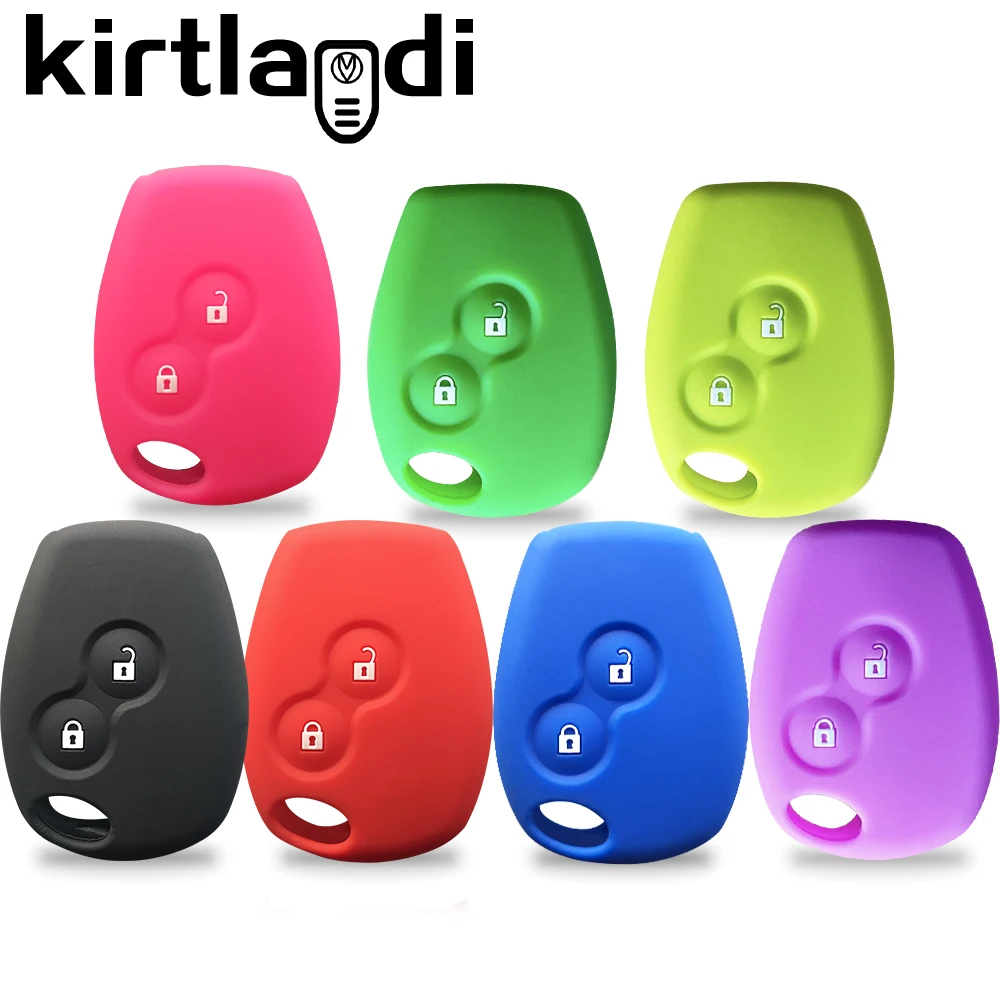 Чехол для автомобильного ключа с двумя кнопками чехол Renault Clio Duster DACIA Logan 2 3 Sandero