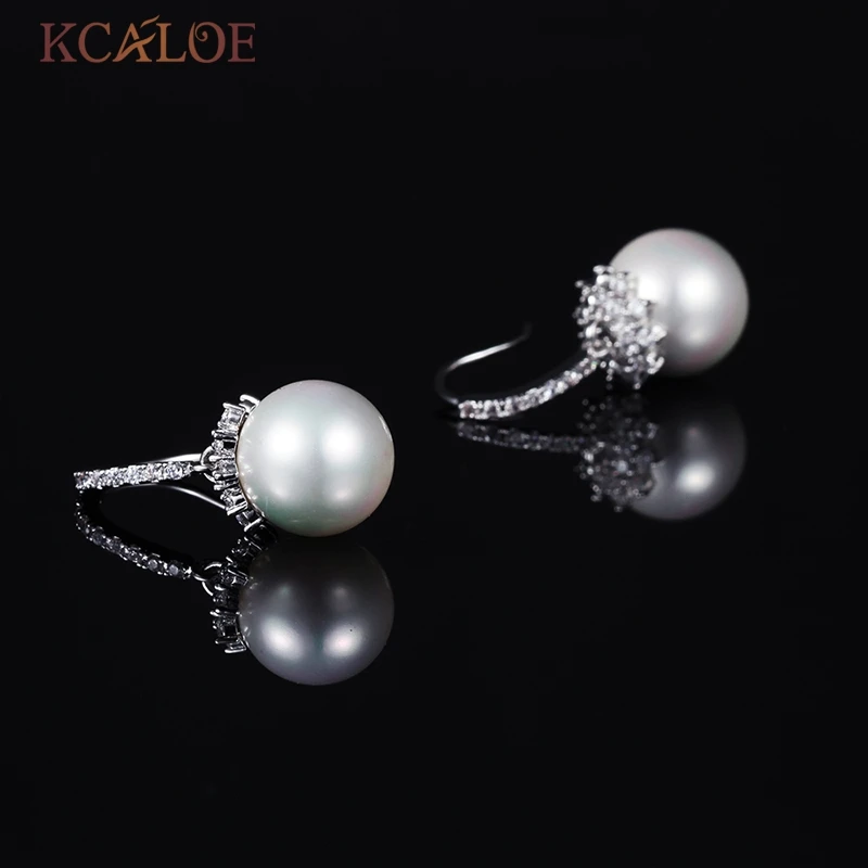 KCALOE Стразы Висячие Серьги серебряного цвета и розового золота роскошные