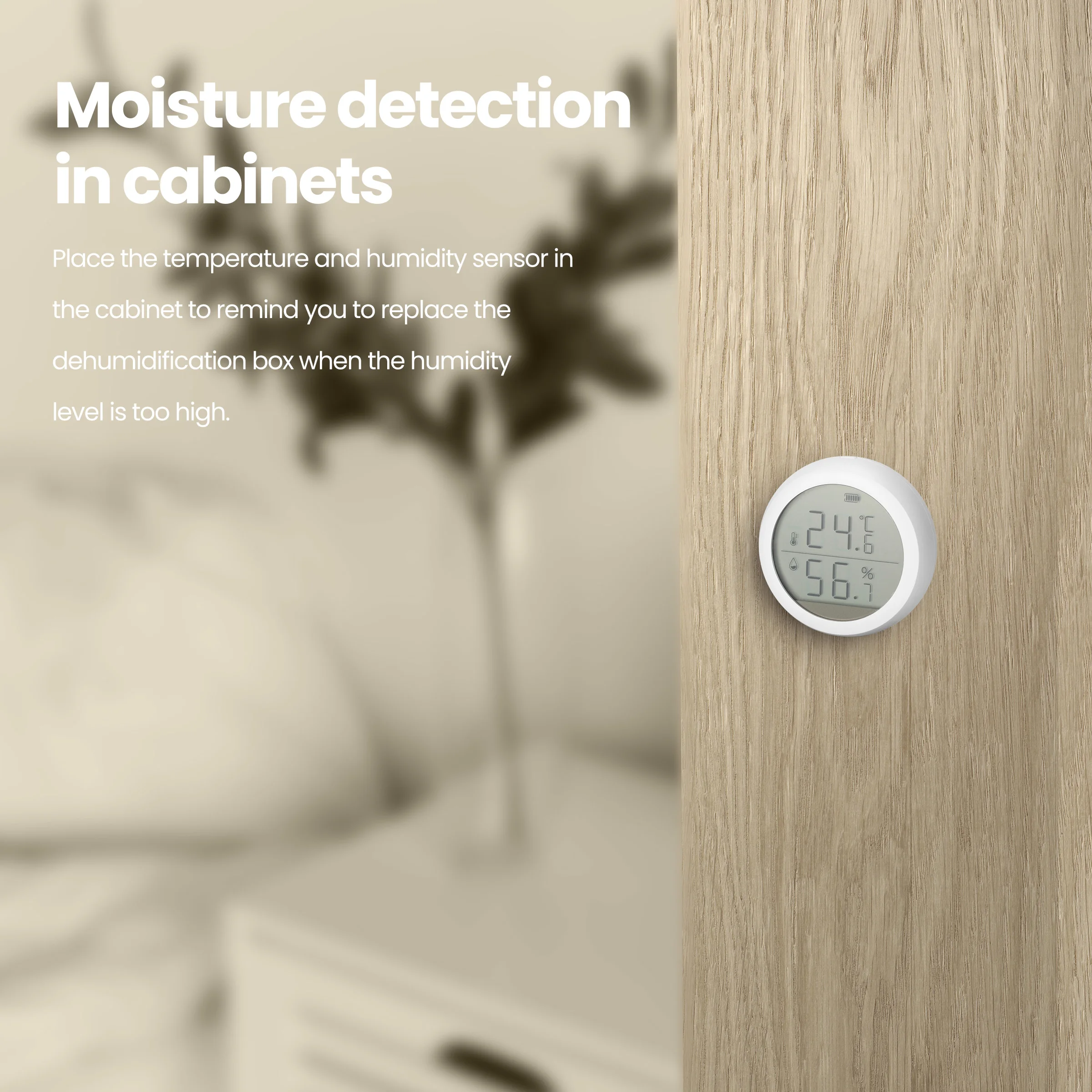 

Tuya Zigbee 3.0 Smart Temperature Humidity Sensor Detector Build-in Battery Works With Smart Life Alexa Google Home Assistant