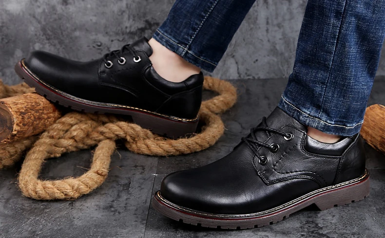 Низкая Dr Martens Мужская первый слой натуральная кожаная мужская обувь высокого качества Martins лифт обувь Рабочая безопасность плюс Размер 47