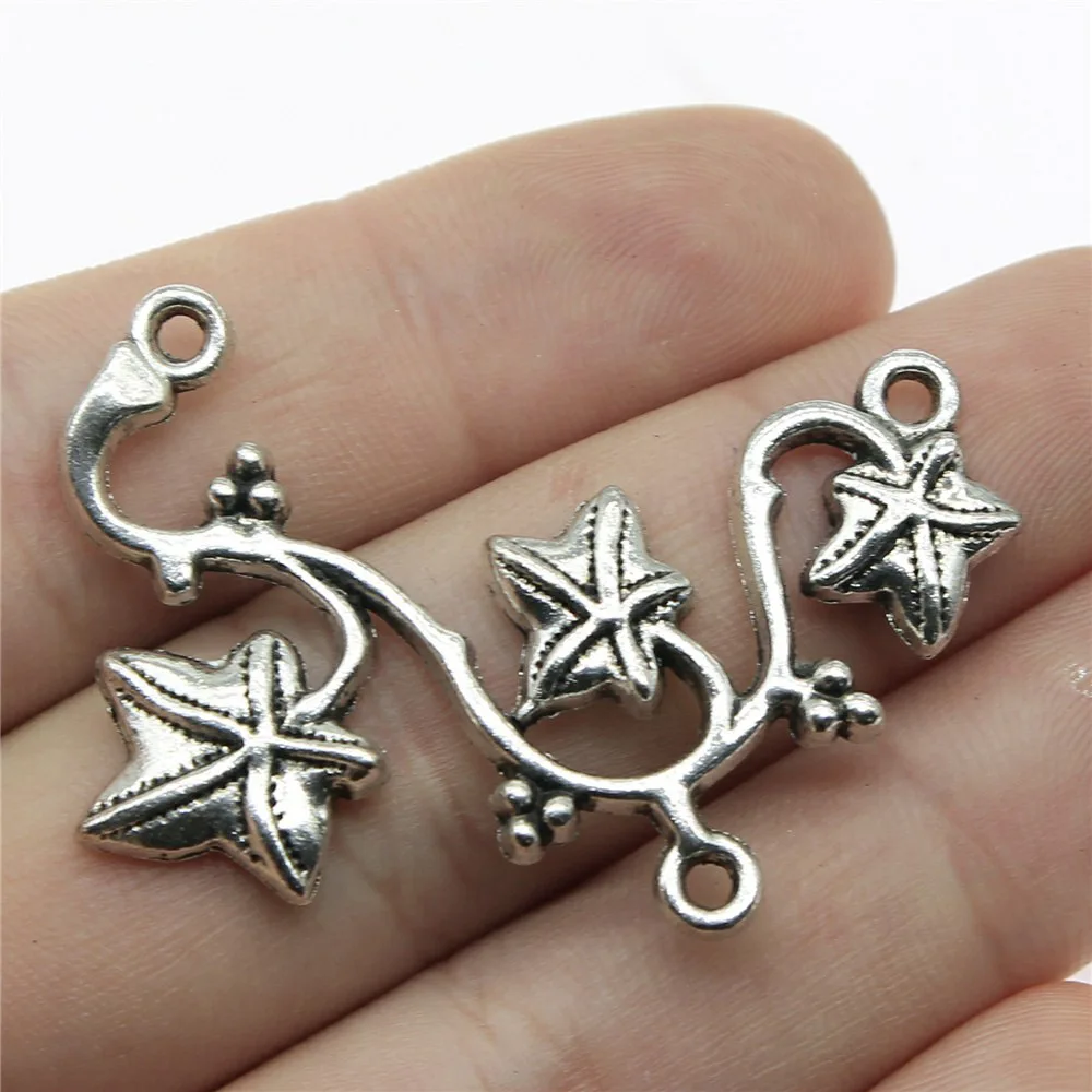 

Charms For Jewelry Making 1pcs Flower Branch Connectors bracelet charms for jewelry making 48x29mm