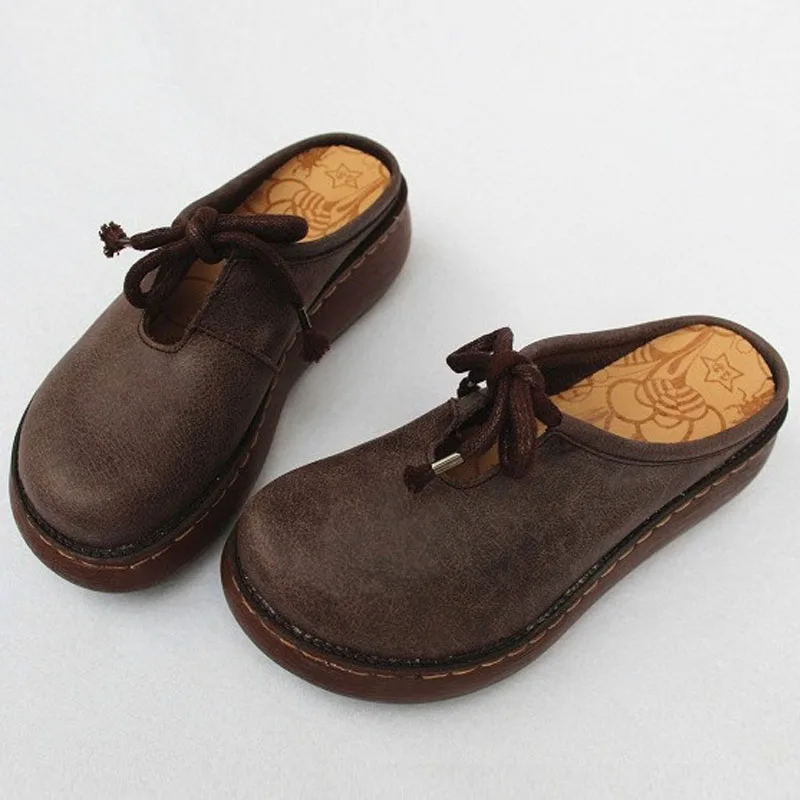 Туфли женские на платформе натуральная кожа без застежки плоская подошва