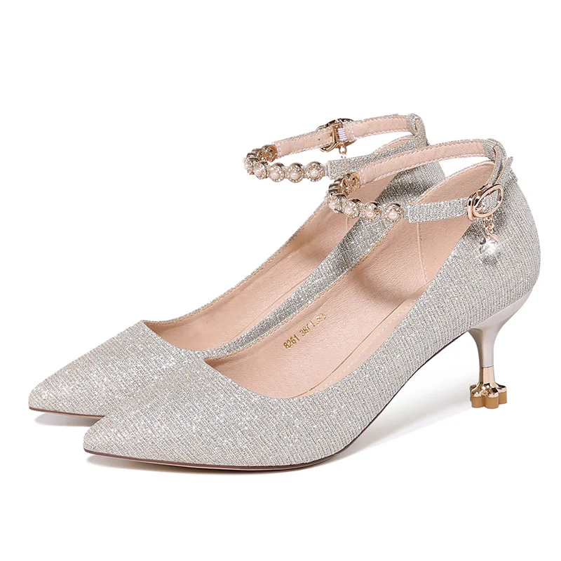 

Fashion Women Pumps MOOLECOLE Pointed Toe Women Party Shoes Thin Heels Buckle Strap Women Shoes PU Leather High Heels 2-8261
