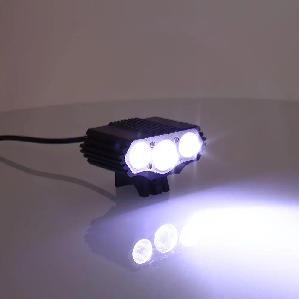 

T6 3LED Bicycle Light 3 Mode Rechargeable Headlight Bicycle Lamp Bike Accessory Parts Charger Metal 12000 Lm White Light