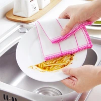10pcs 5 layers super absorbent reusable cleaning cloth cotton dishcloth kitchen towels kitchen daily dish towels non stick oil