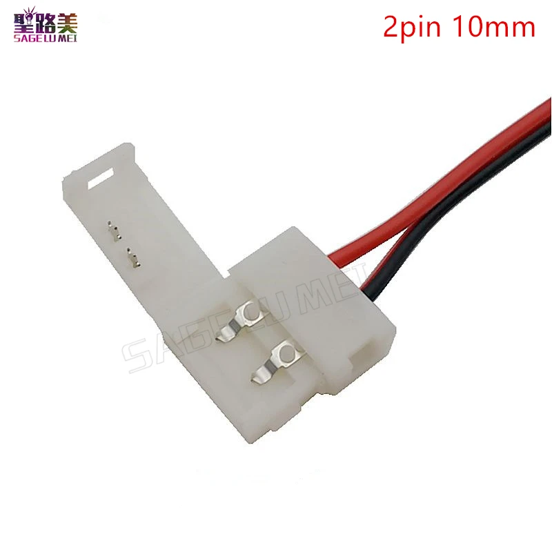 10 шт./лот 8 мм/10 мм 2Pin Светодиодная лента Соединительный кабель адаптер не нужно
