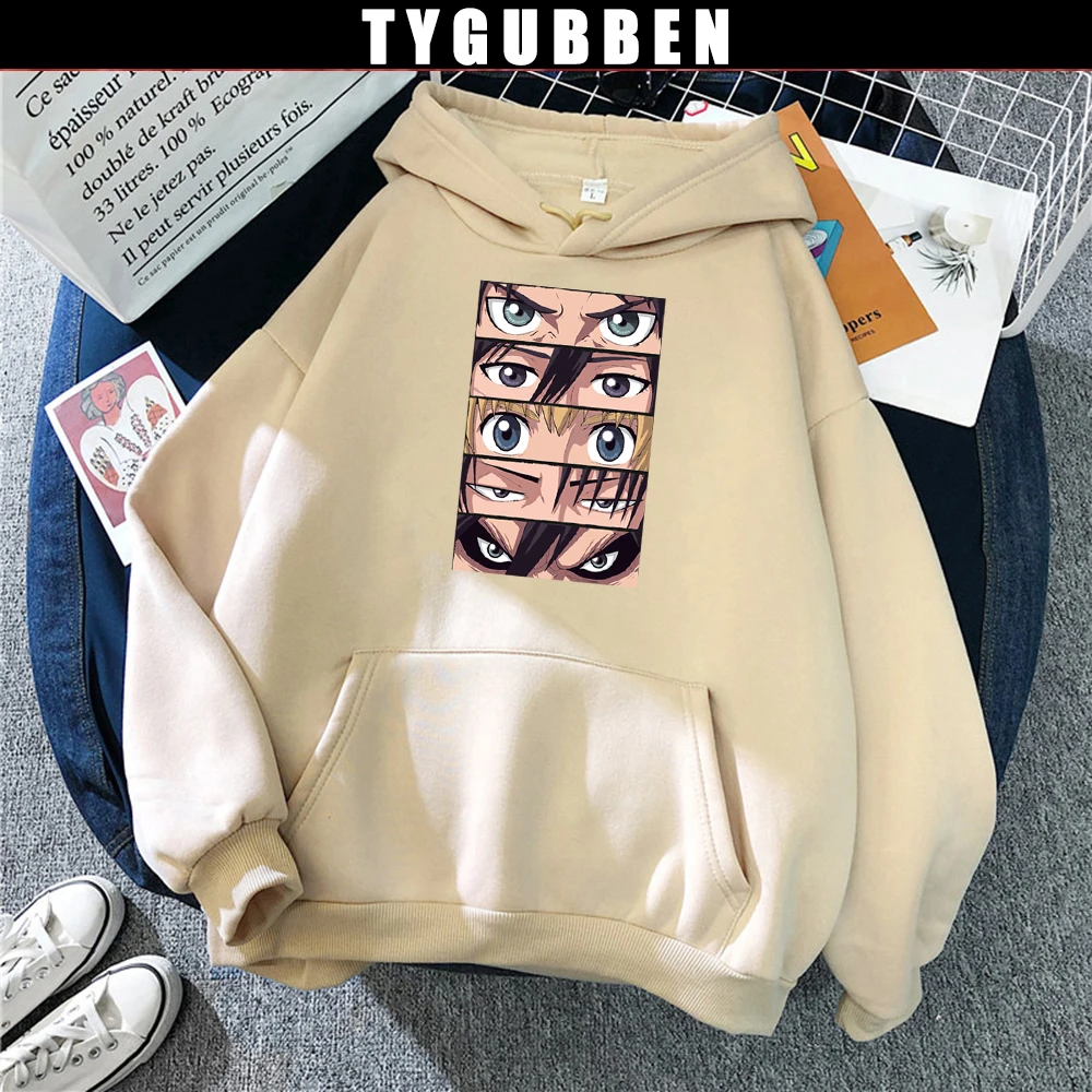 

Женские толстовки с капюшоном и принтом «глаза атаки на Титанов»