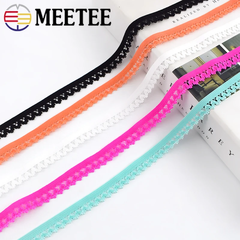 

20Meters 13mm Stretch Lace Trims Ribbon Fashion Elastic Band Socks Cuff Decorative Trimmings DIY Clothing Sewing Accessories