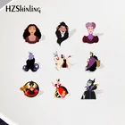 Акриловые булавки для лацканов с изображением злодей Диснея, эпоксидные булавки для украшений