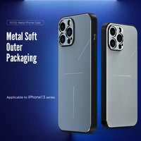 luxury aluminum alloy silicone case for iphone 13 11 12 mini pro max shockproof soft cover phone full protection soft shell