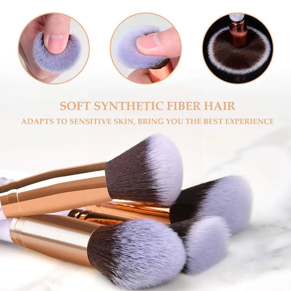 

10pcs/set Makeup Brushes Tool Marble Natural Lip Eyeshadow Maquillaje Pincel Maquiagem Brush De Kit Professional Brochas Se G1d0