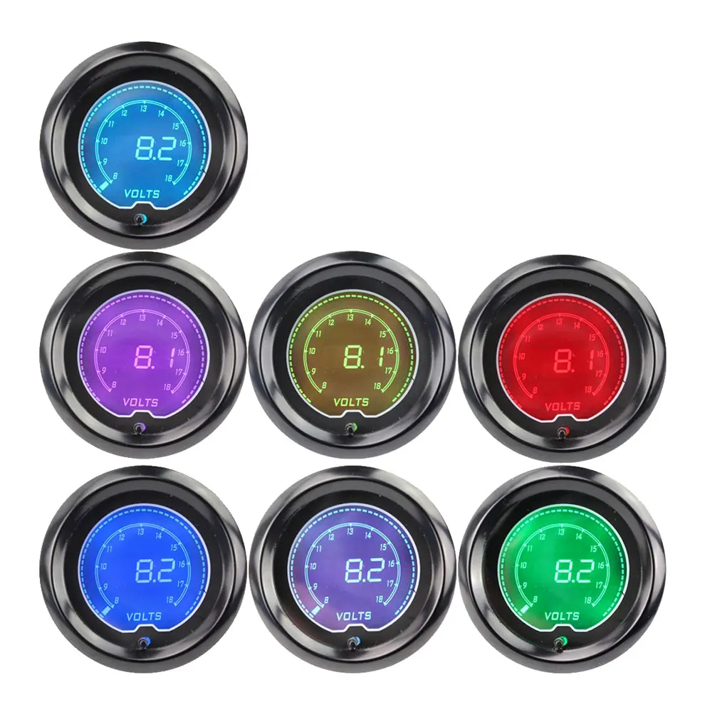 Автомобильный измеритель напряжения Iztoss 2 &quot синий красный светодиодный