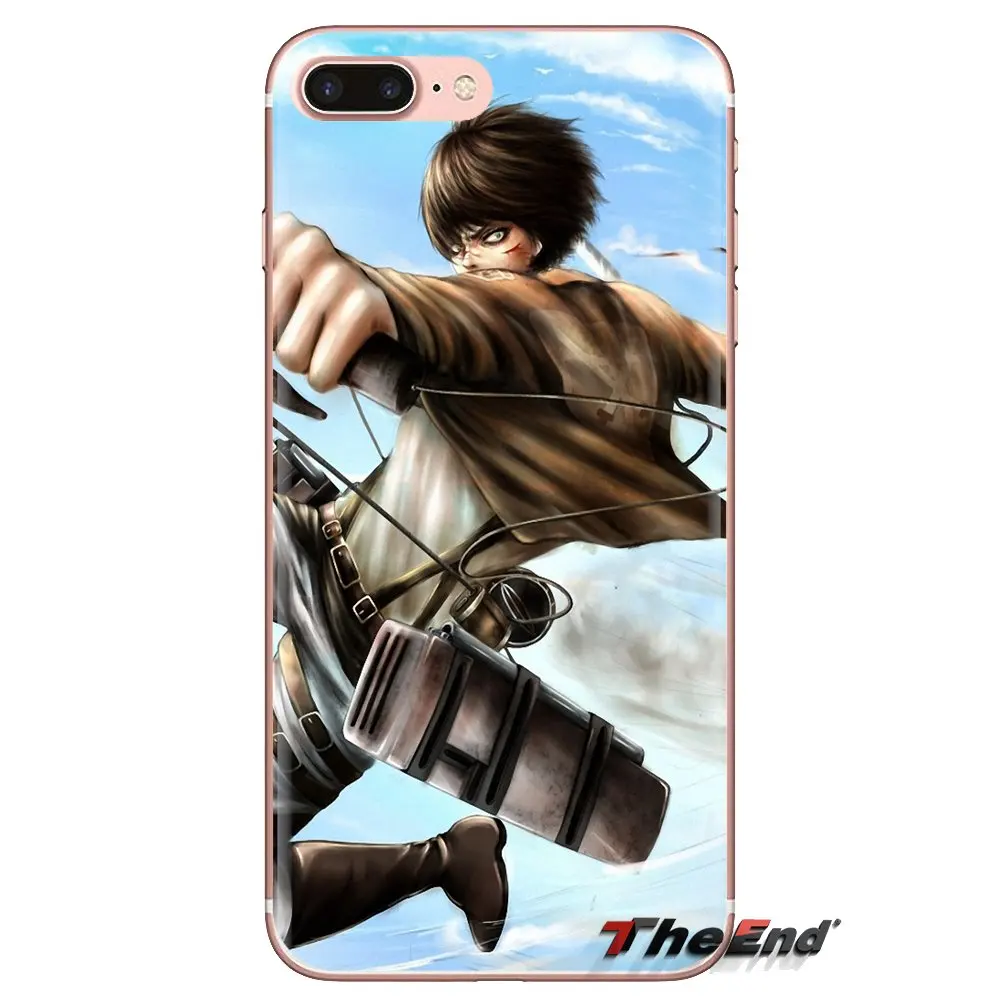 For iPhone XS Max XR X 4 4S 5 5S 5C SE 6 6S 7 8 Plus Samsung Galaxy J1 J3 J5 J7 A3 A5 Attack On Titan logo japan anime TPU Cases |