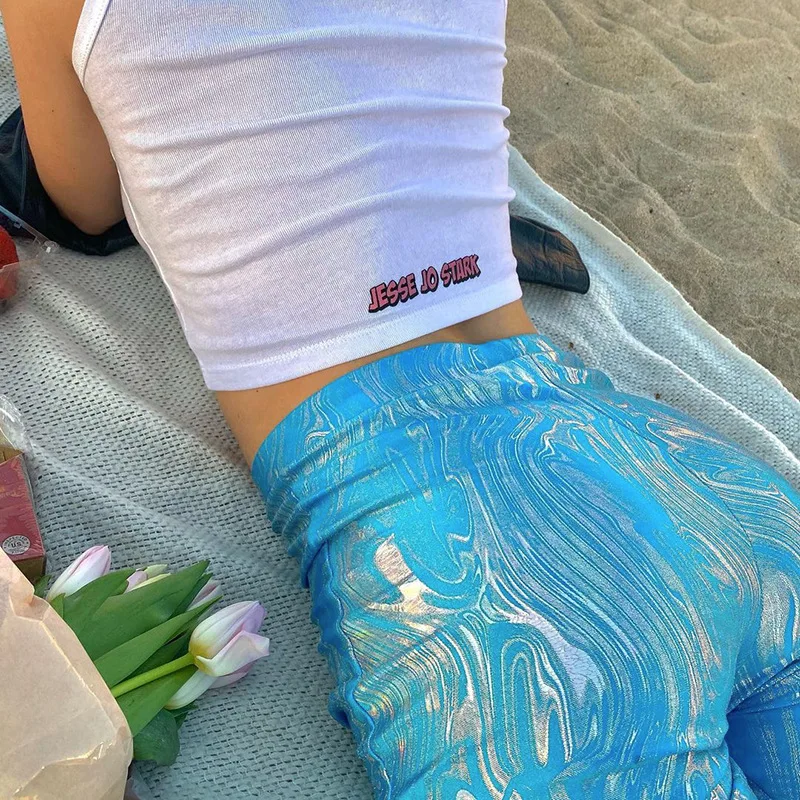 

New Style Nightclub Popular Trousers Bronzing Popular Women's Trousers Flared Pants