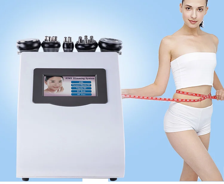 

5 in 1 Ultrasonic Liposuction 40K Cavitation Vacuum Multipolar bipolor RF Lipo Fat Weight Loss Slimming machine