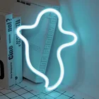 Призрак неоновые знаки специальный светодиодный Ночной светильник Настенный декор Батарея питание для дома Спальня бар UD88