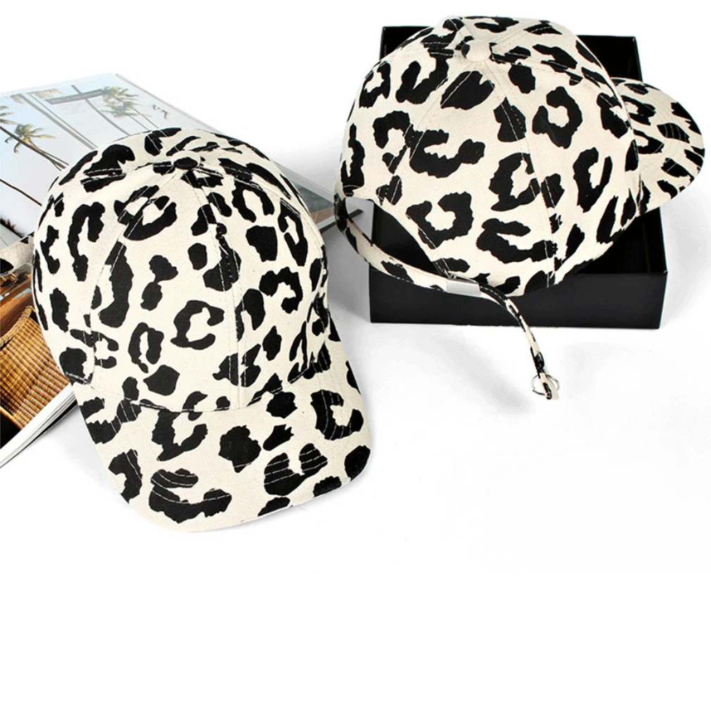 

Hot Snapback Sun Cap Unisex Leopard Print Rock Baseball Caps Sports Dance Party Hats Hip-Hop Adjustable Gold Gray Hat Fashion