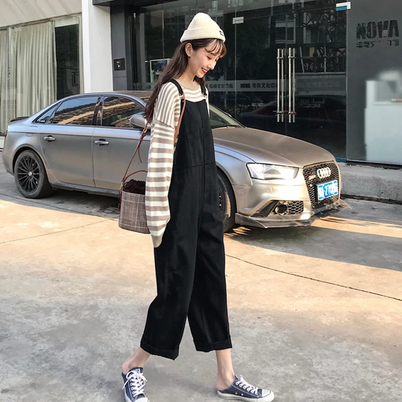 Женские комбинезоны простые однотонные Свободные Комбинезоны для отдыха