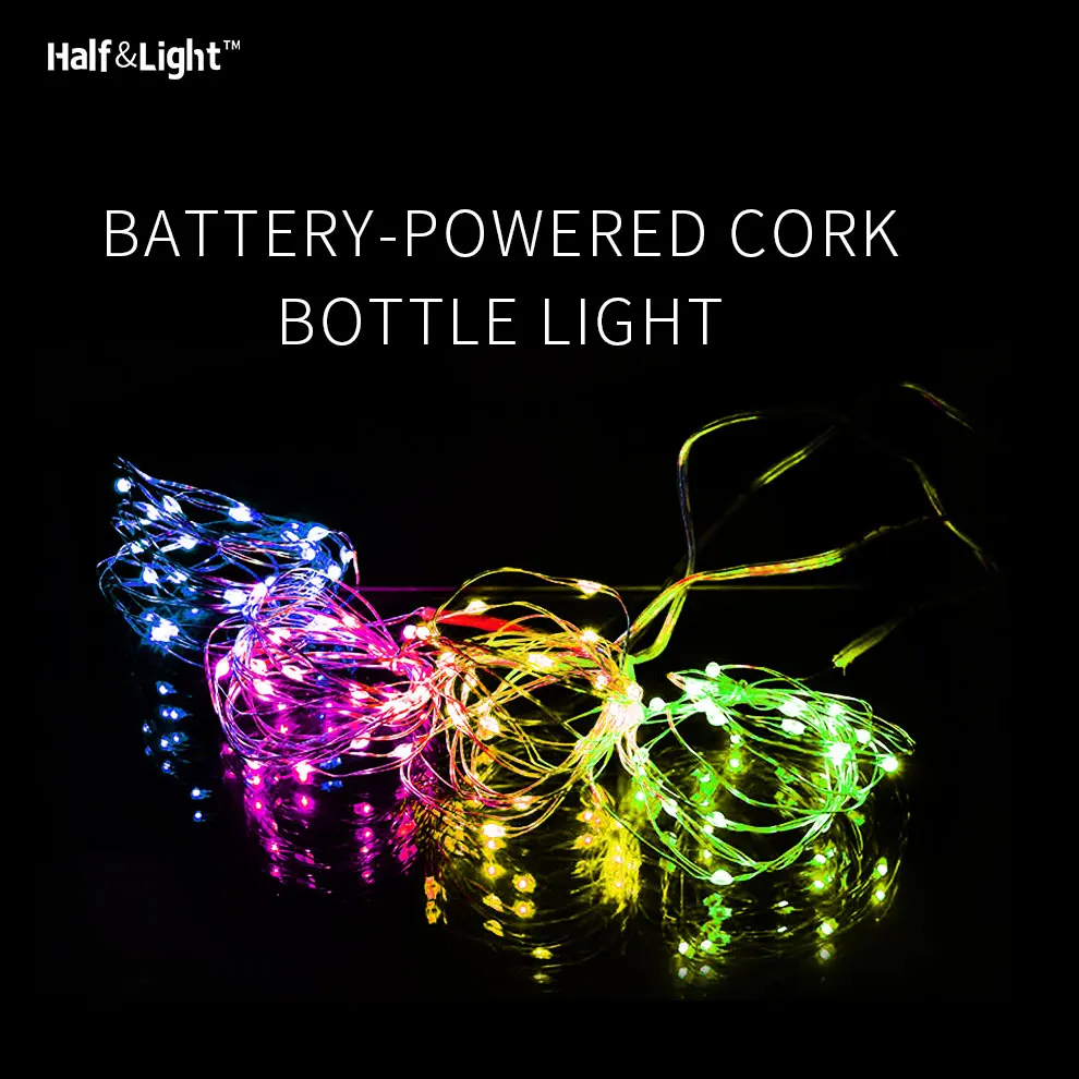 Пробка для бутылки вина с подсветкой по Батарея приведенный в действие 2 м