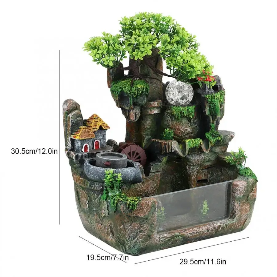 Полимерный Настольный рокерный фонтан бонсай с распылителем для дома гостиной