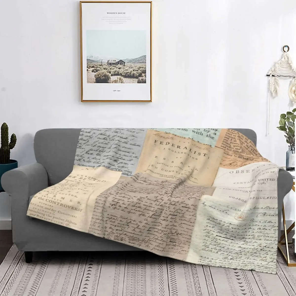 

Funda a cuadros para cama, manta con capucha para la playa y la cama, colección de papel de Alexander Rick Papers