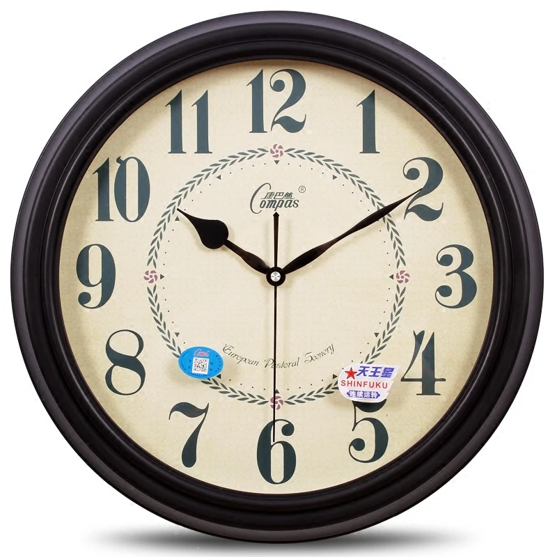 Европейские Большие настенные часы винтажные Ретро для гостиной с кронштейном