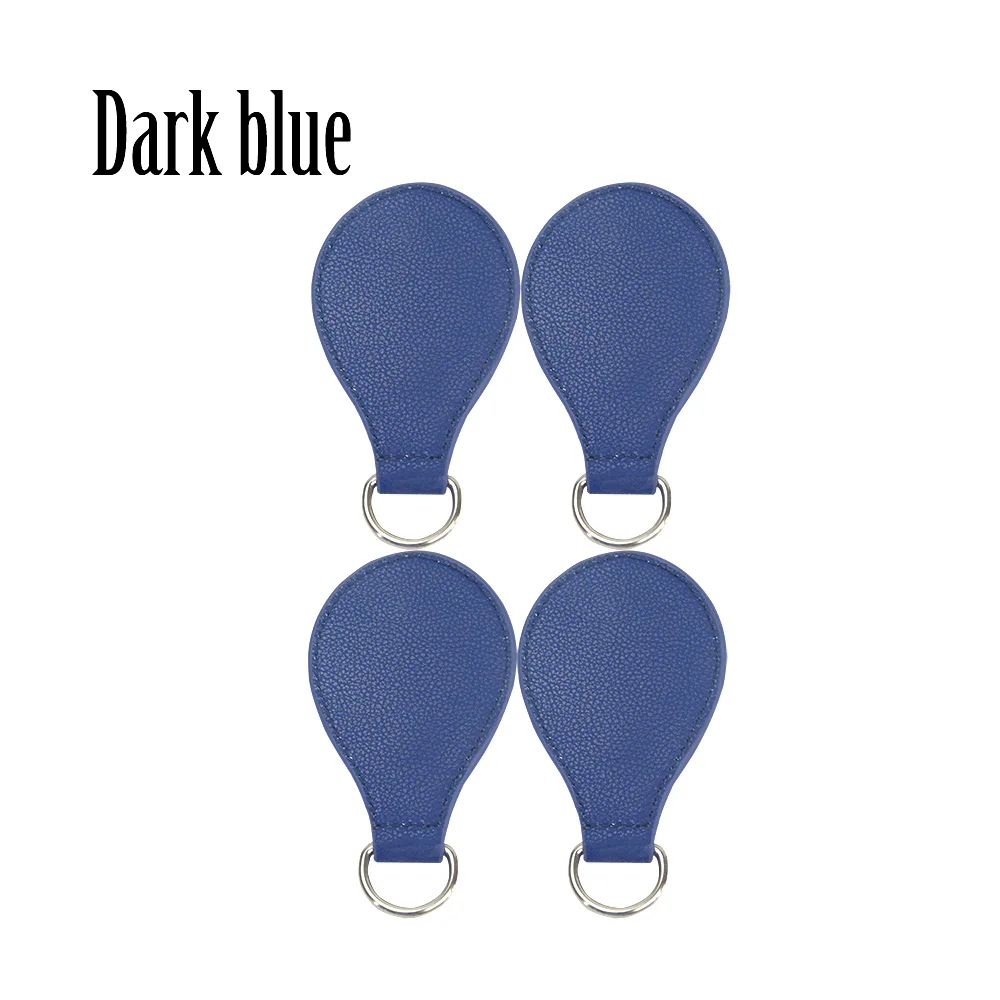 dark blue Tanqu 2 пары 4 шт. ПУ капля для O сумка Obasket падение конец ручки крепления DIY женская сумка - Цвет: dark blue
