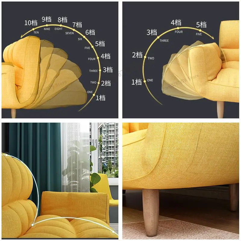 Lazy sofa simple folding single bed small apartment double tatami net red recliner bedroom |