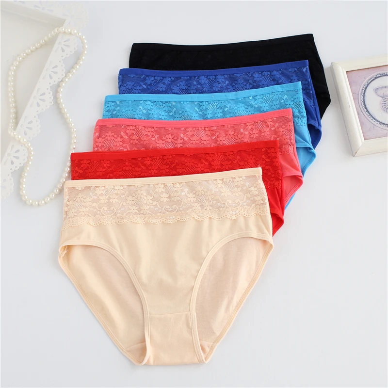 Женские хлопковые трусы женское кружевное белье размера плюс 5XL женские трусики