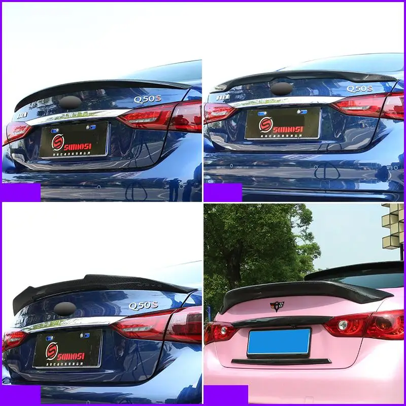

Decorative Car Accessories Aileron Voiture Tuning Rear Auto Trasero Roof Aleron Wing Spoiler New FOR Infiniti Q50 Q50L