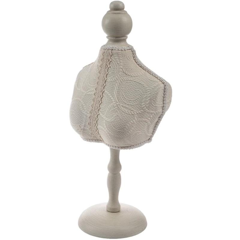 Винтажный деревянный Кружевной Белый манекен ювелирная рама подвесное ожерелье