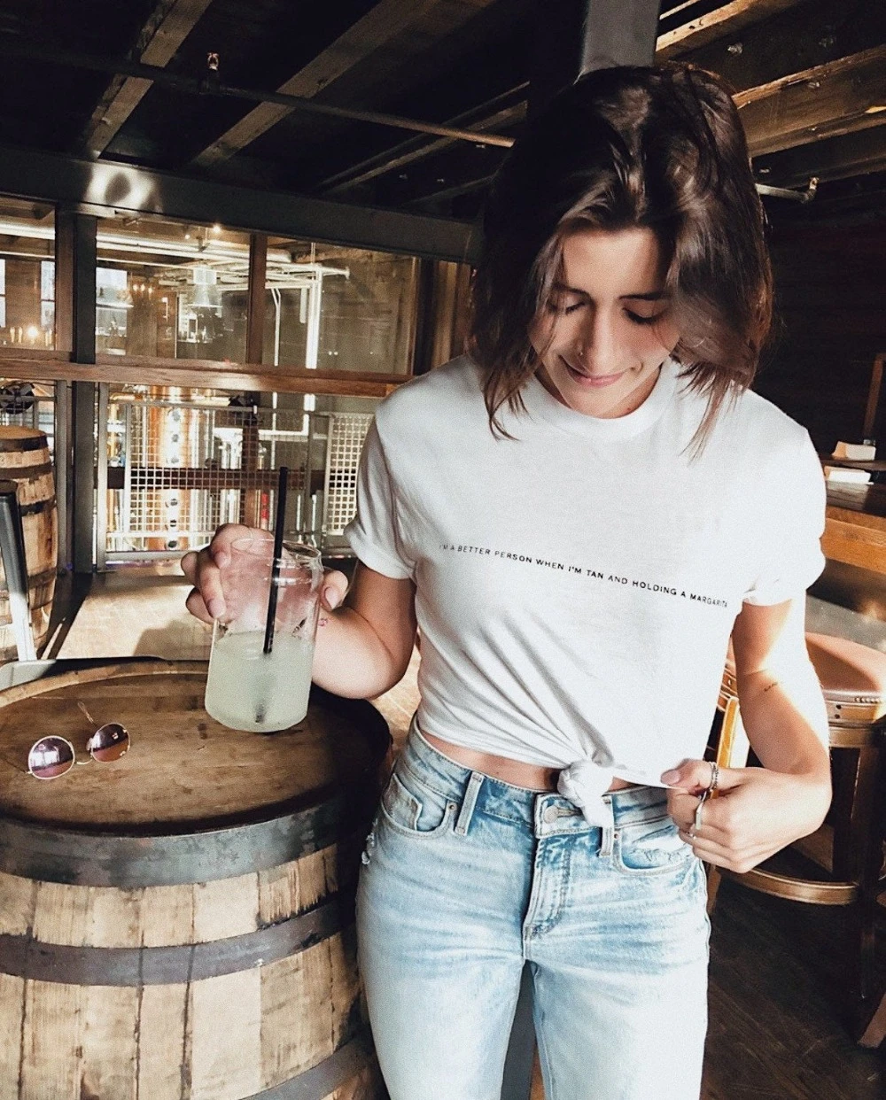 Я являюсь лучшей причины Маргарита Забавная девушка слоган Женская мода Чистый