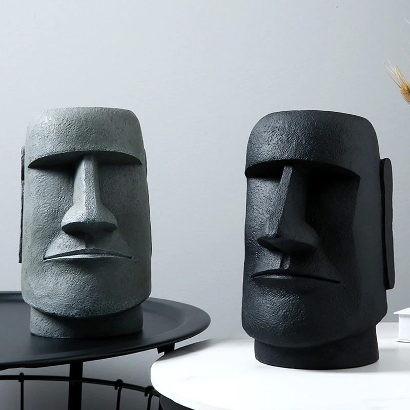 

Creative Resin Figures Figurines Crafts Stone Statues Living Room Office Bookcases Half-length Human Body Decoration Home Decor