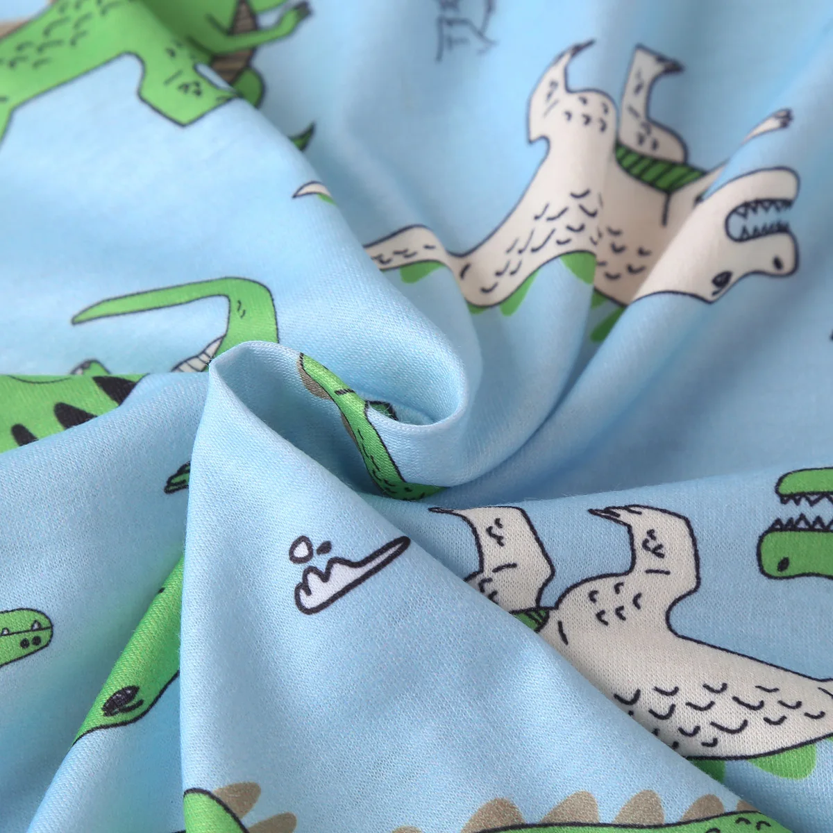 Новый детский комплект одежды с динозавром Весенняя хлопковая рубашка