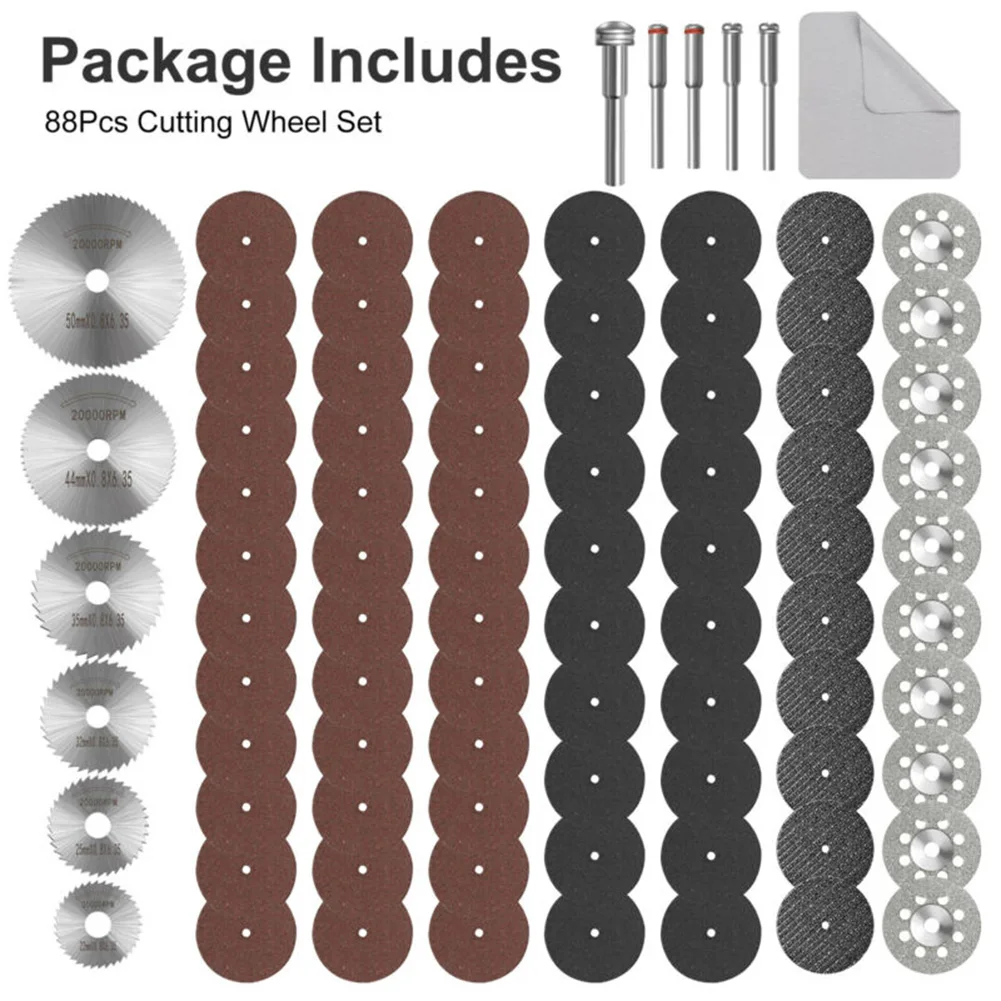 

Cutting Wheels Cutting Wheel Set Die Grinder HSS Rotary Tool 88pcs/set